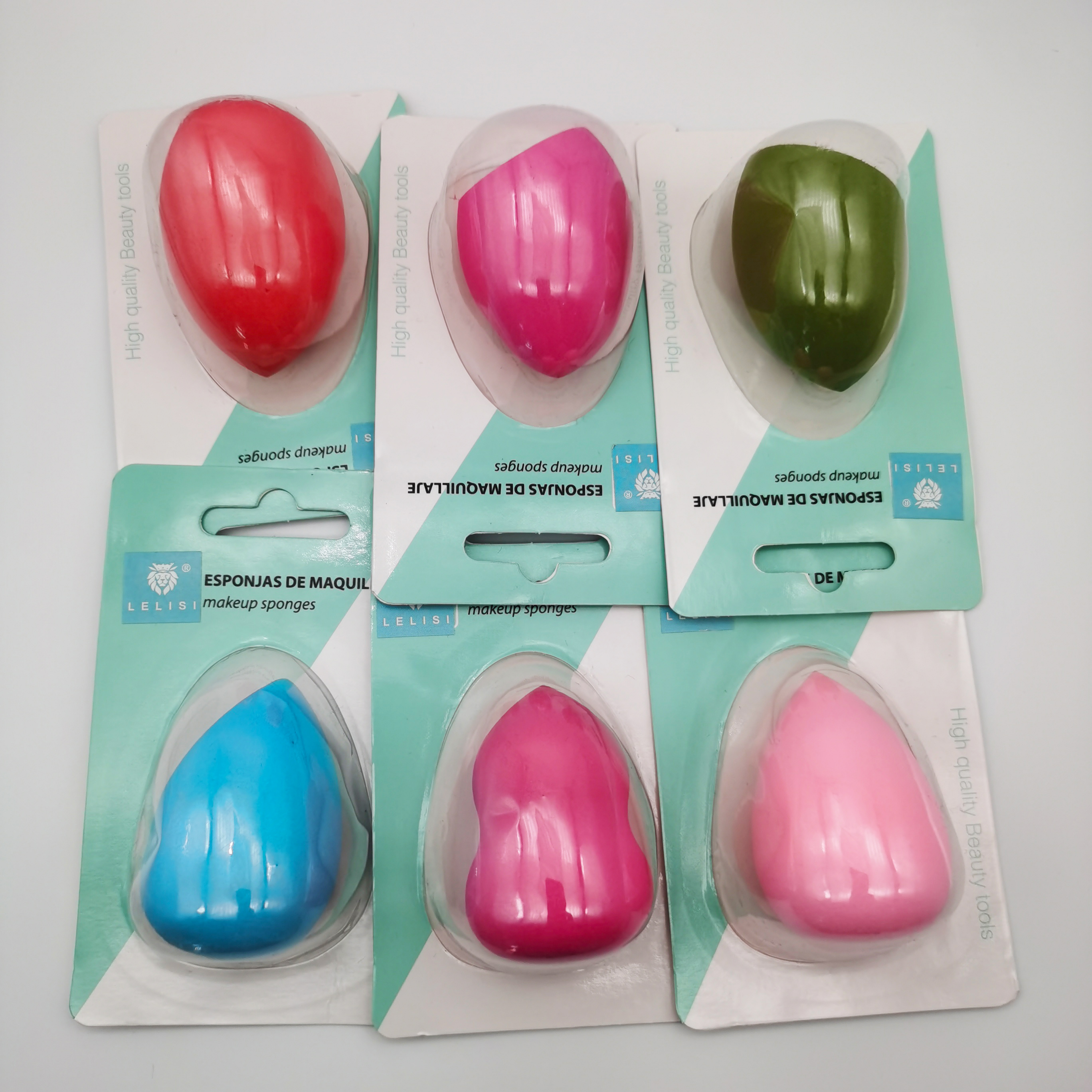 粉扑/吸塑包装/水滴白底实物图