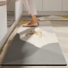 Household floor MATS, kitchen floor MATS, soft diatom mud, water-absorbing and oil-absorbing carpet, simple long strips, washable and anti-slip floor MATS Item Picture