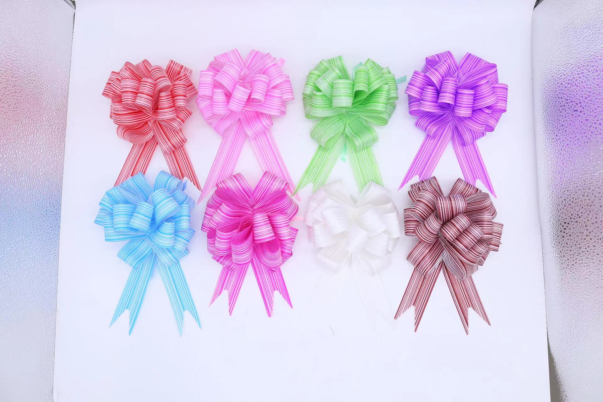 Exquisite hand-pulled flower gift box decorated with bow and ribbon festival gift decoration 2215 Specification image