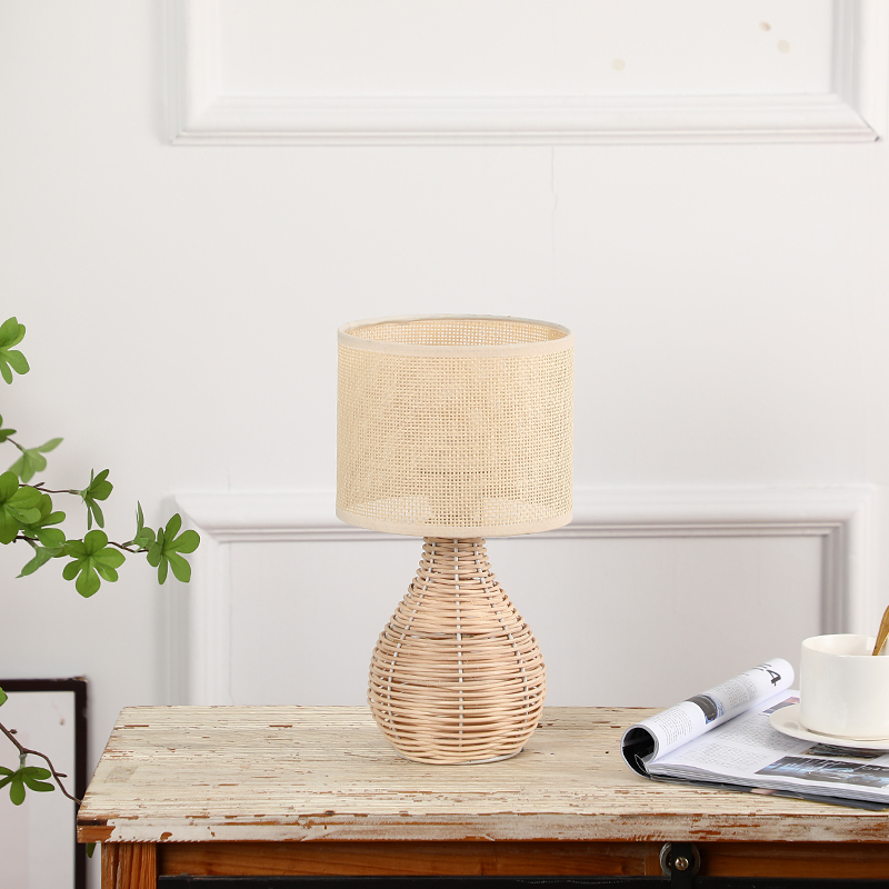 Hand-woven lamps, rattan table lamps, indoor decorative lamps, fabric table lamps, vase table lamps Item Picture