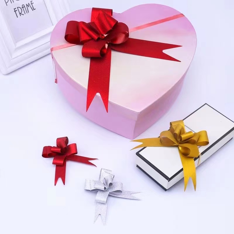 Exquisite hand-pulled flower gift box decorated with bow and ribbon festival gift decoration 2204 Specification image
