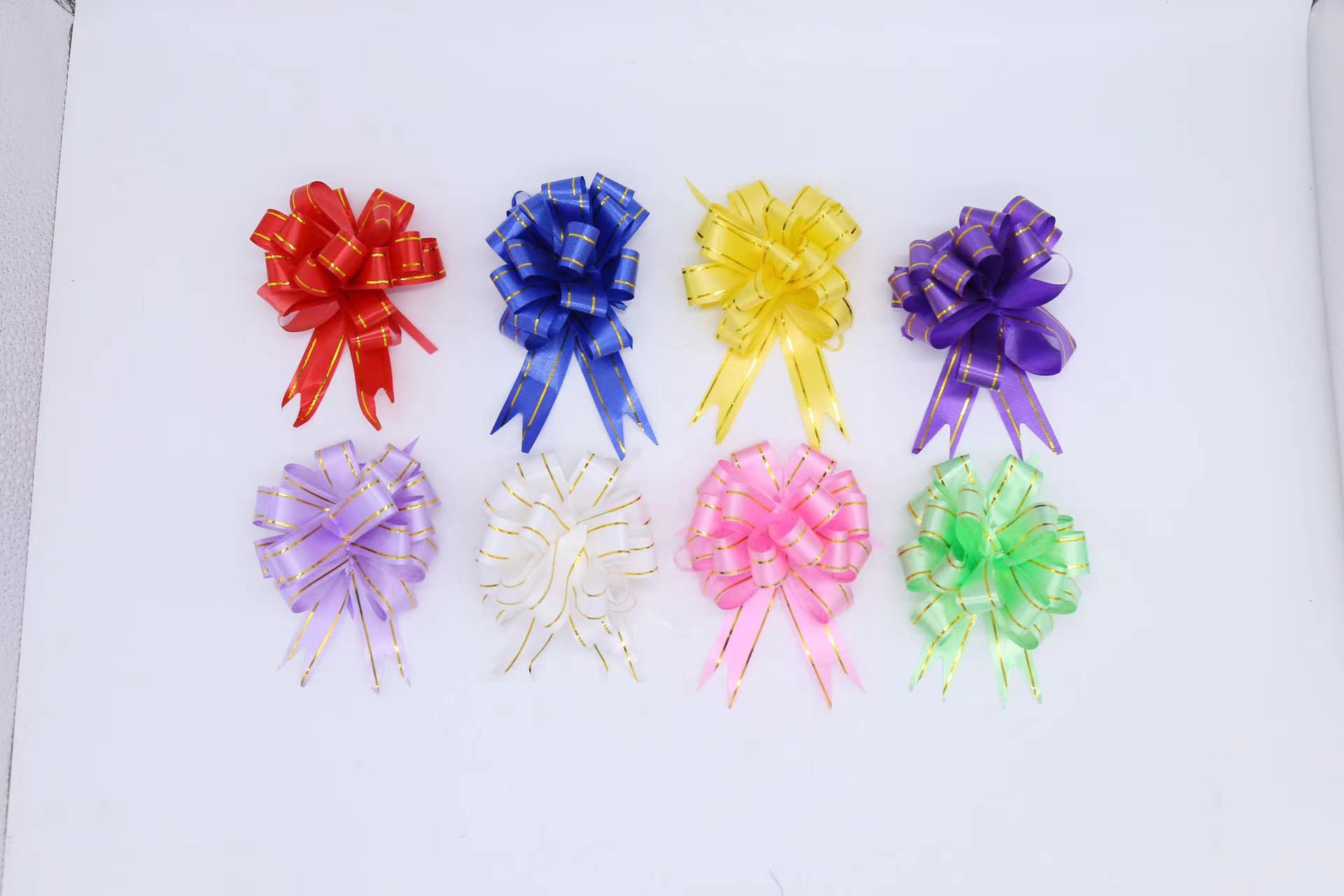 Exquisite hand-pulled flower gift box decorated with bow and ribbon festival gift decoration 22016 details Picture