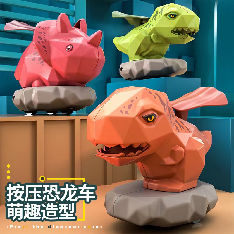 New press sliding inertia simulation cape dinosaur car for boys and babies, street toy supply manufacturer wholesale Item Picture