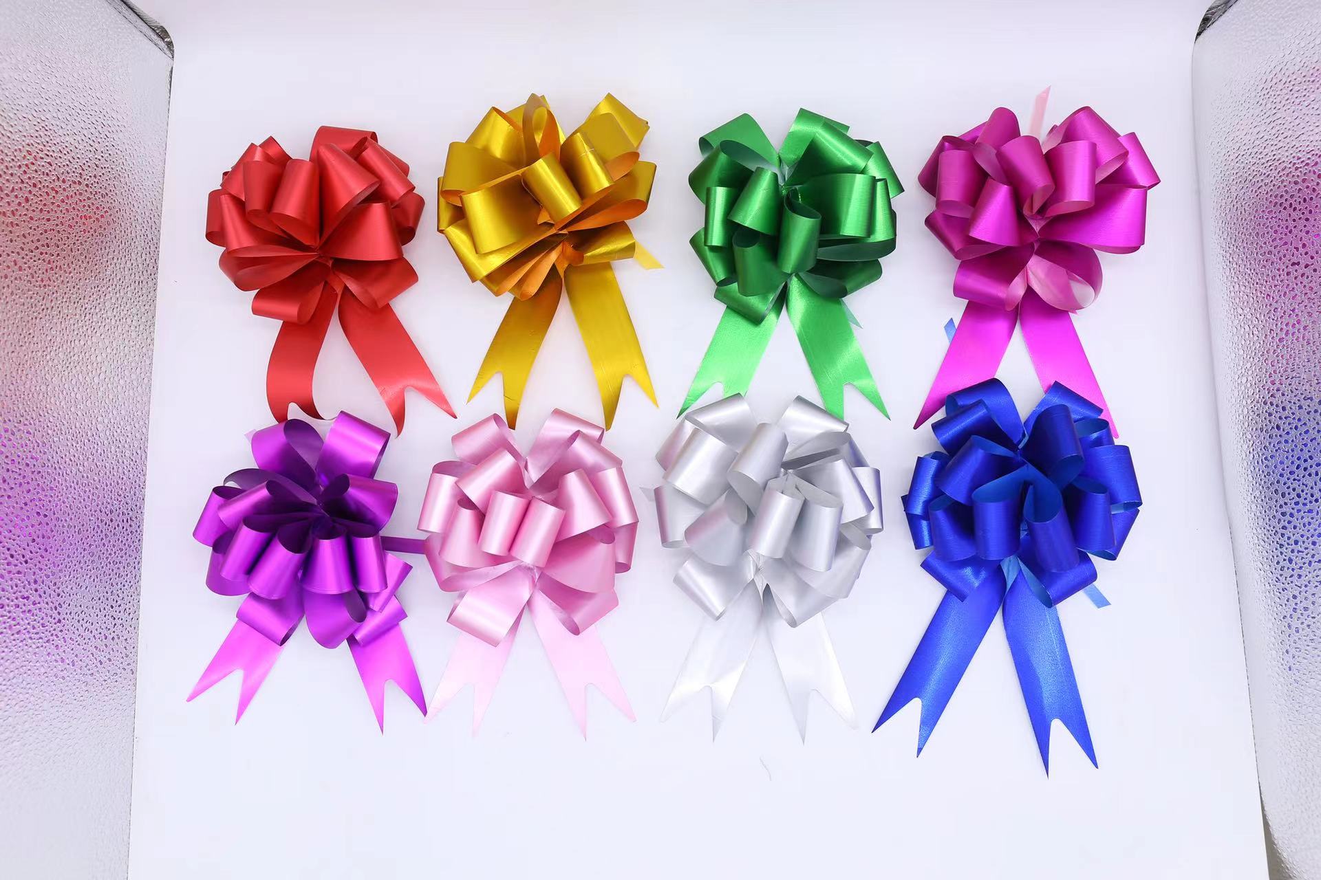 Exquisite hand-pulled flower gift box decorated with bow and ribbon festival gift decoration 2213 details Picture