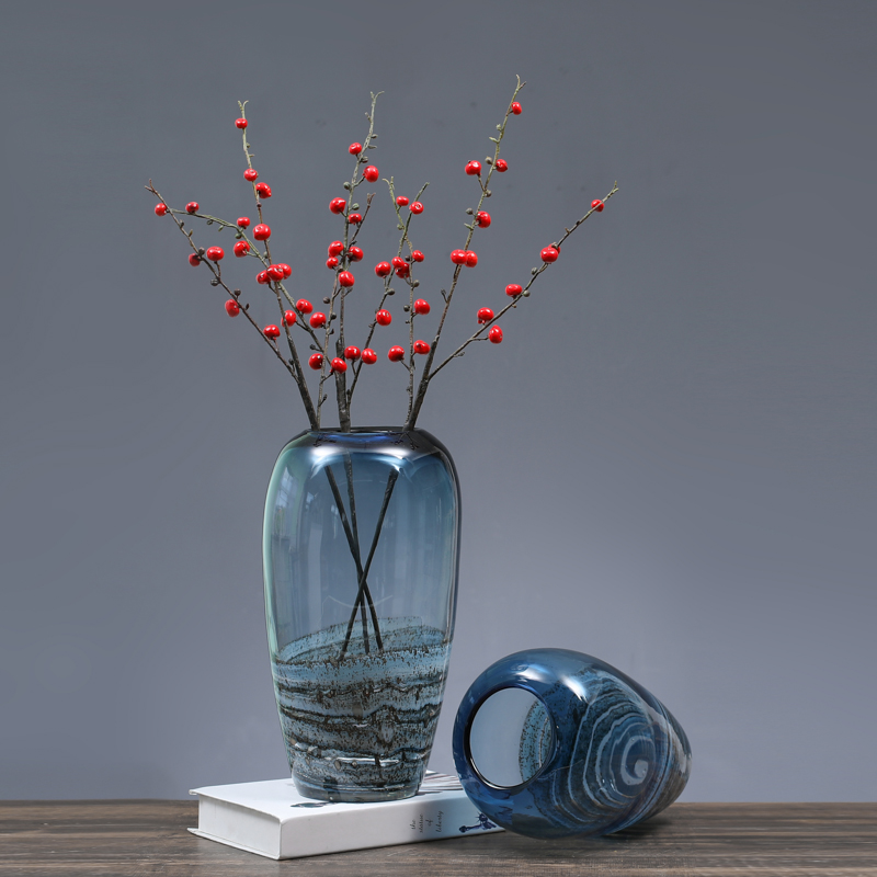 琉璃花瓶/玻璃摆件/玻璃花瓶细节图