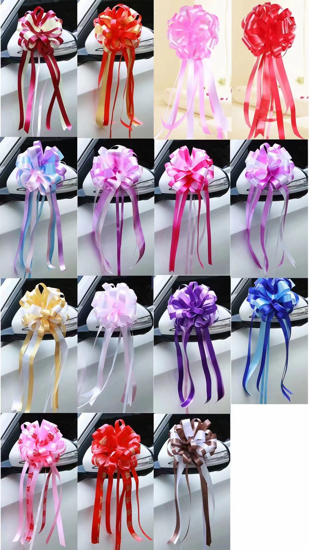 Exquisite hand-pulled flower gift box decorated with bow and ribbon festival gift decoration 2209 details Picture