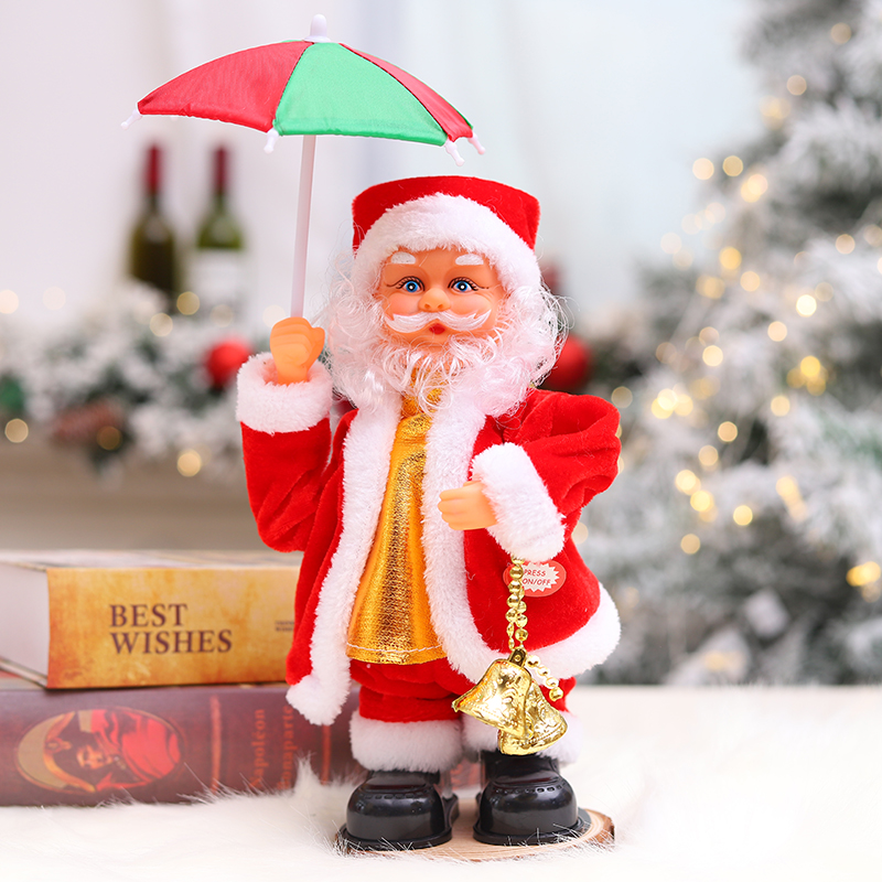 Cross-border new electric Santa Claus umbrella toy Christmas decoration factory direct sales Application Scenario