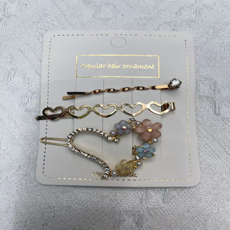 桃心花朵三件套
