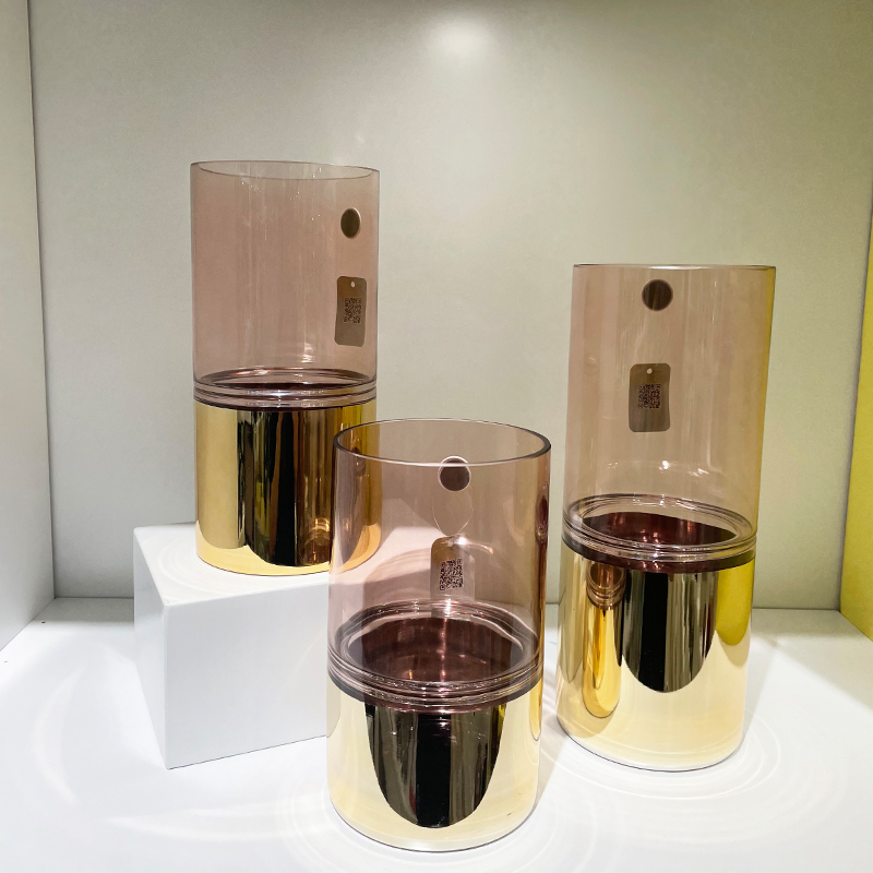 旭阳玻璃简约花瓶插花摆件轻奢客厅玄关餐桌样板房家居软装饰品105图