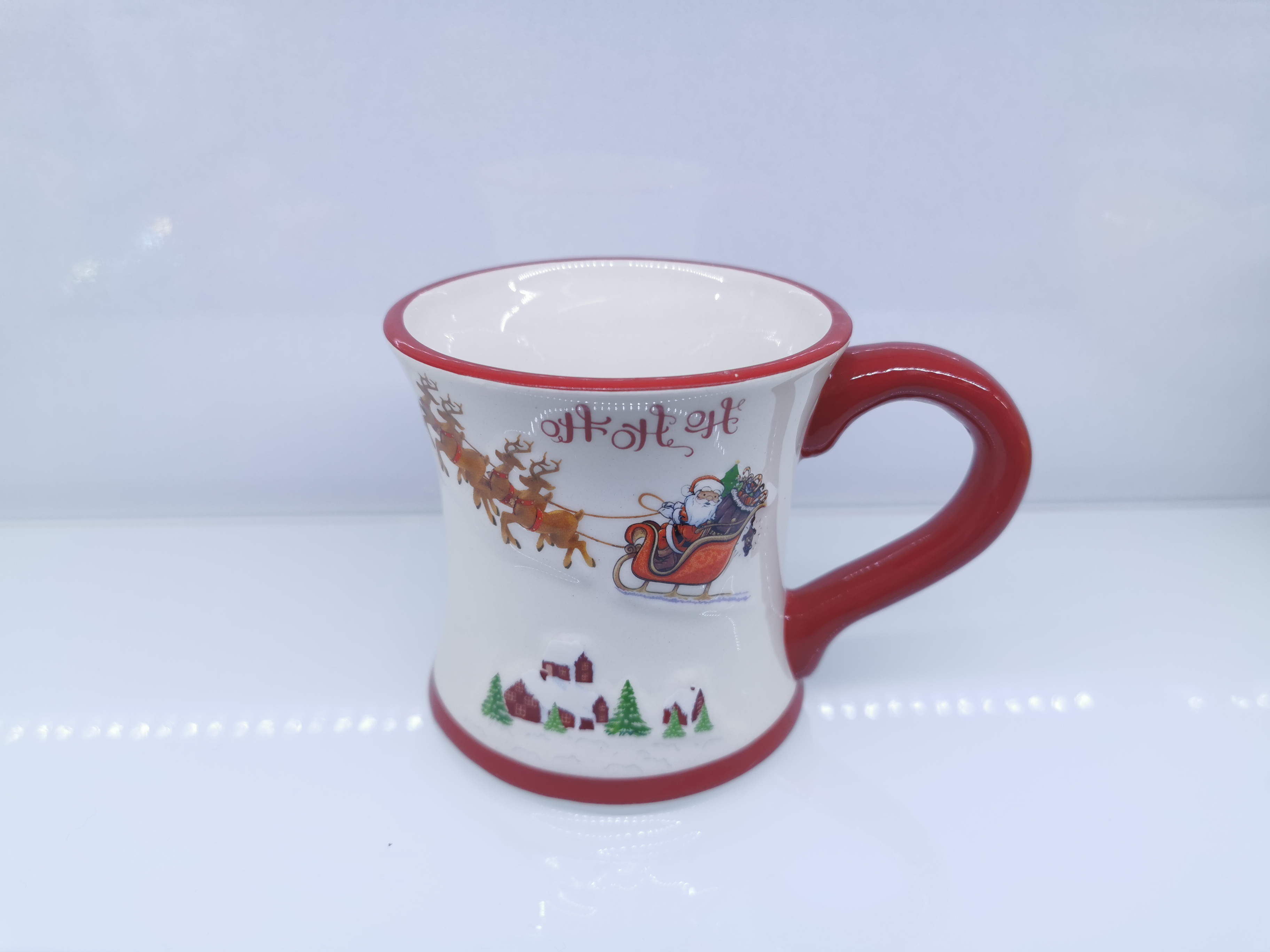 圣诞节杯子 陶瓷圣诞节 圣诞节奶杯 调味瓶 糖罐 贴花 工艺