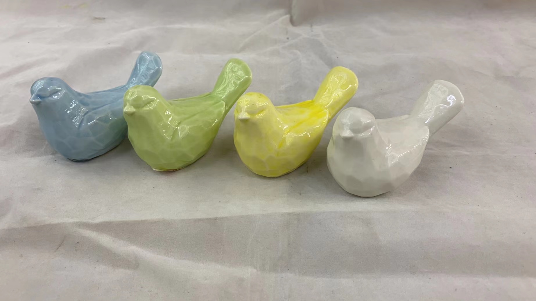 Ceramic electroplated bird candlestick decoration, cute bird decoration, small entrance hall decoration Specification image