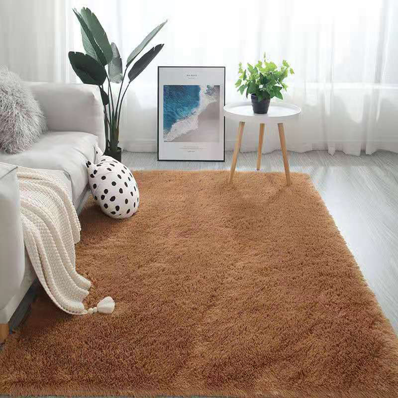 毛毛地毯地垫/卧室客厅地毯/家用毛毛地毯白底实物图