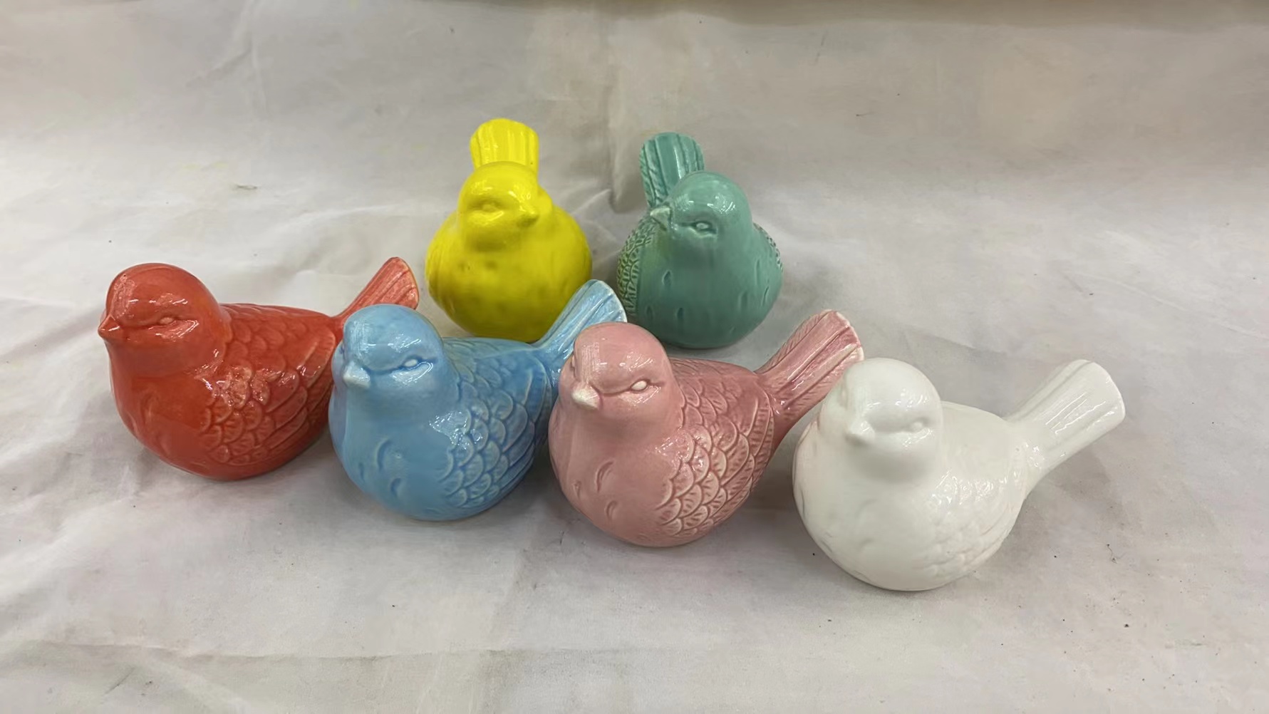 Ceramic electroplated bird candlestick decoration, cute bird decoration, small entrance hall decoration details Picture