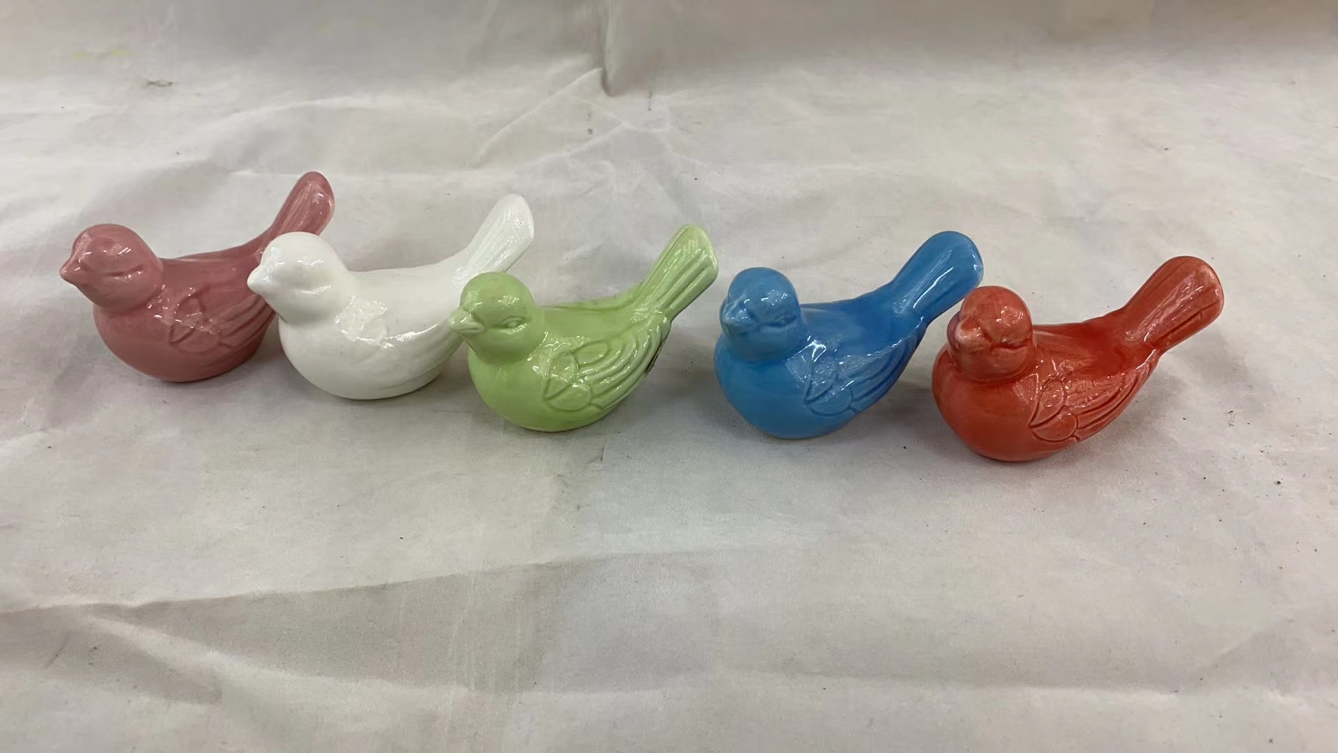 Ceramic electroplated bird candlestick decoration, cute bird decoration, small entrance hall decoration Item Picture