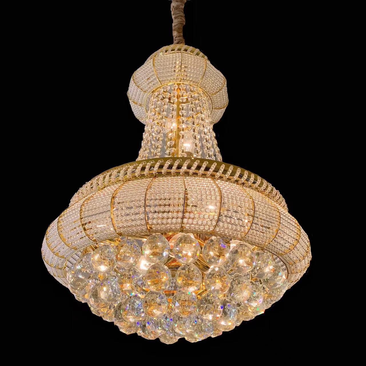 The bedroom is decorated with a crystal chandelier Application Scenario