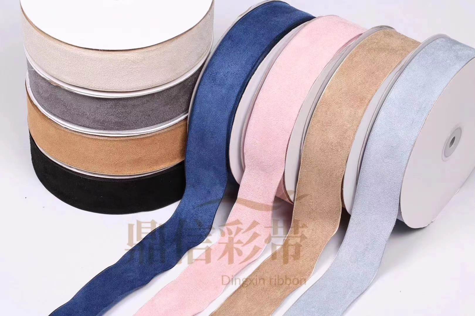 Dingxin Premium Woven Tape 3019 Velvet tape, Korean velvet bag fabric lace tape factory direct sales, DIY ribbon clothing accessories packaging accessories 50Y