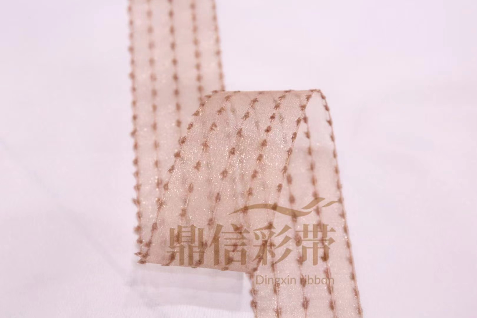 Korean premium webbing MD17, Dingxin color ribbon, fringed yarn ribbon, transparent bow, handmade DIY ribbon, clothing accessories, packaging accessories, 100Y Item Picture