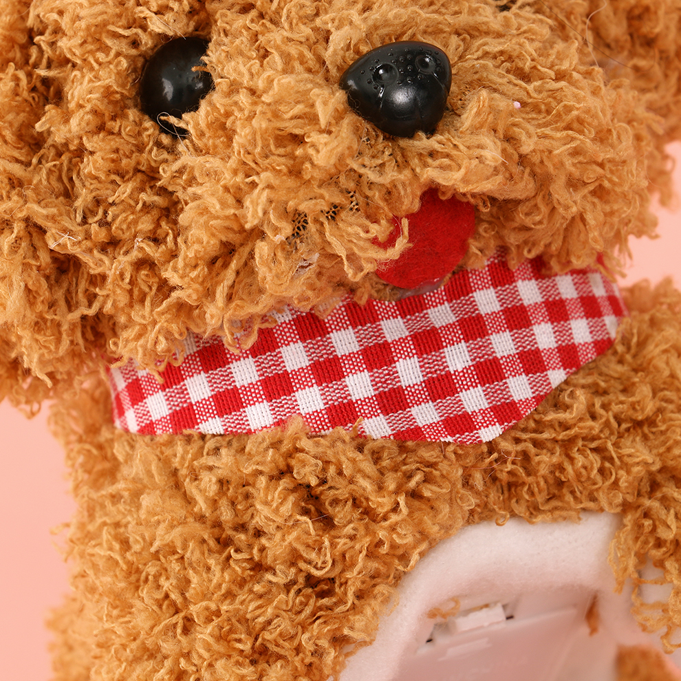 Children's toys, simulation dolls, checkered wipes, can walk and call, electronic pets, electric plush dogs, cats, boys, girls, 1 Item Picture