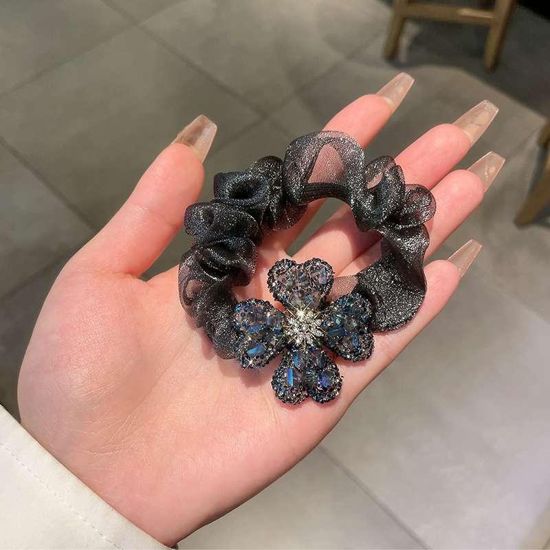 Japanese and Korean simple, high-elasticity and durable hair tie 2022 New style, thick leather band, women's ponytail hair band, hair tie 03