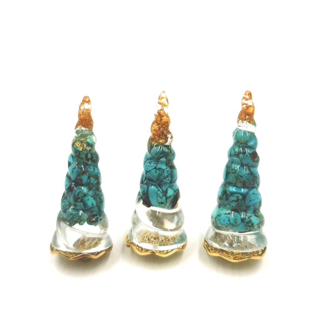 Resin pendants, copper accessories, necklaces, collars, pagoda-shaped ornaments, new and fashionable handcrafted pendants details Picture