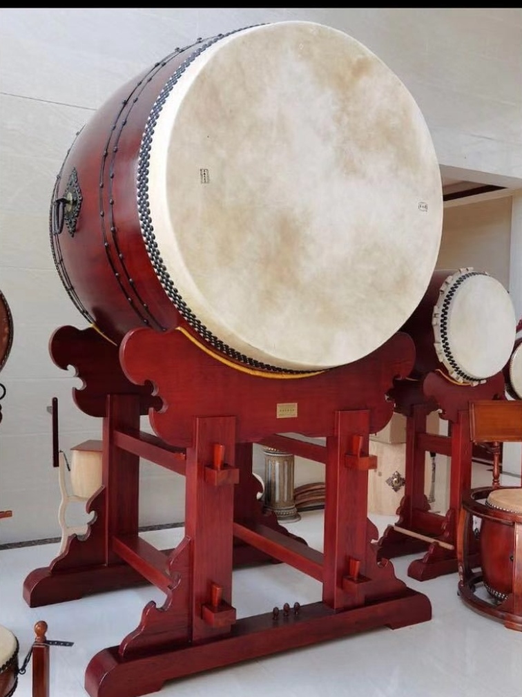 祥晟堂佛具：寺庙高鼓立式鼓  圆形铃鼓鼓架等等详情图6