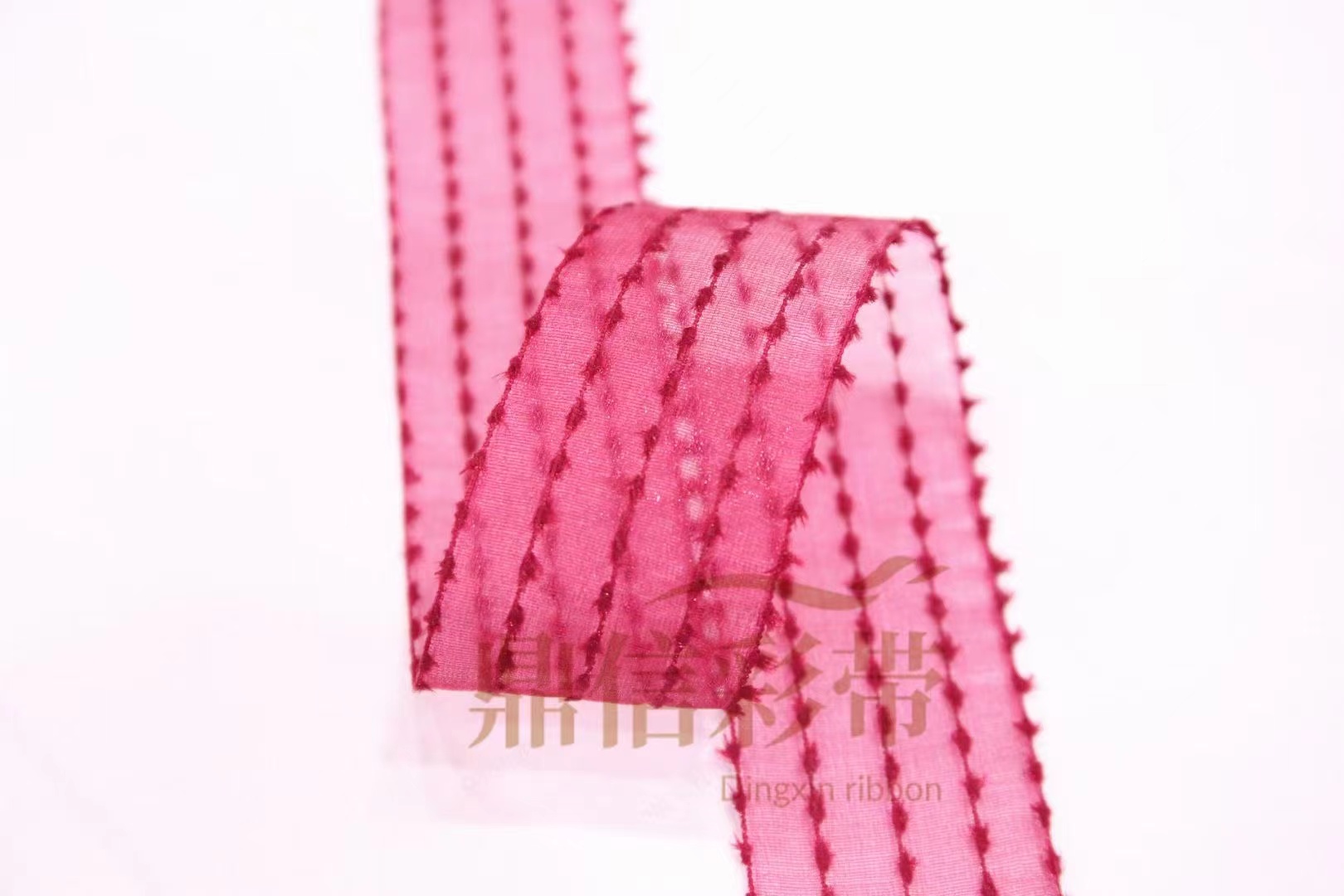 Korean premium webbing MD17, Dingxin color ribbon, fringed yarn ribbon, transparent bow, handmade DIY ribbon, clothing accessories, packaging accessories, 100Y details Picture