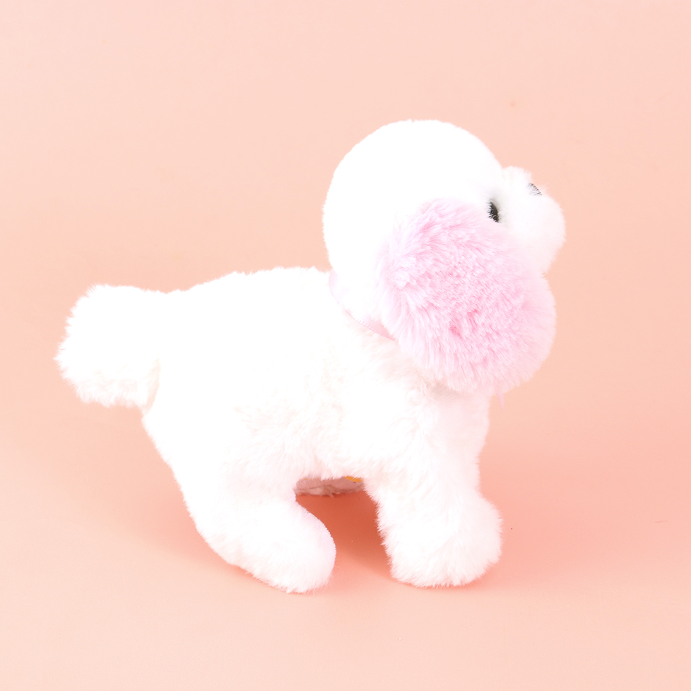 Children's toy dog, electric simulation plush, moving electronic puppy, walking and barking pet dog girl details Picture