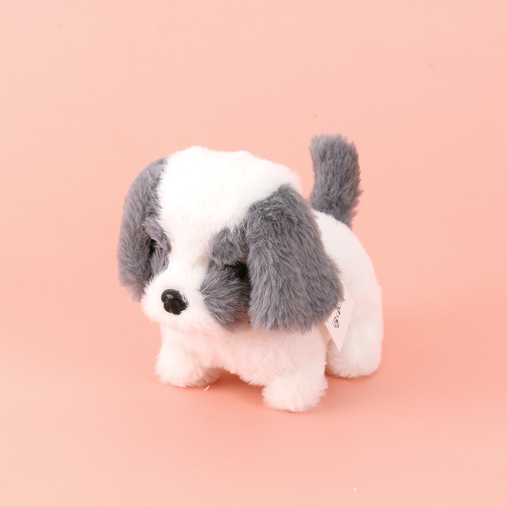 New recommendations for children's light-sensing plush gray-brown animal toys, dolls for cats and dogs, electric ornaments that can bark and shake their heads Application Scenario