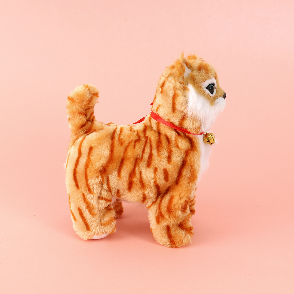 Children's simulated light-sensing plush golden animal toys, dolls for cats and dogs, electric ornaments that can bark and shake their heads, new recommendations 2 Item Picture