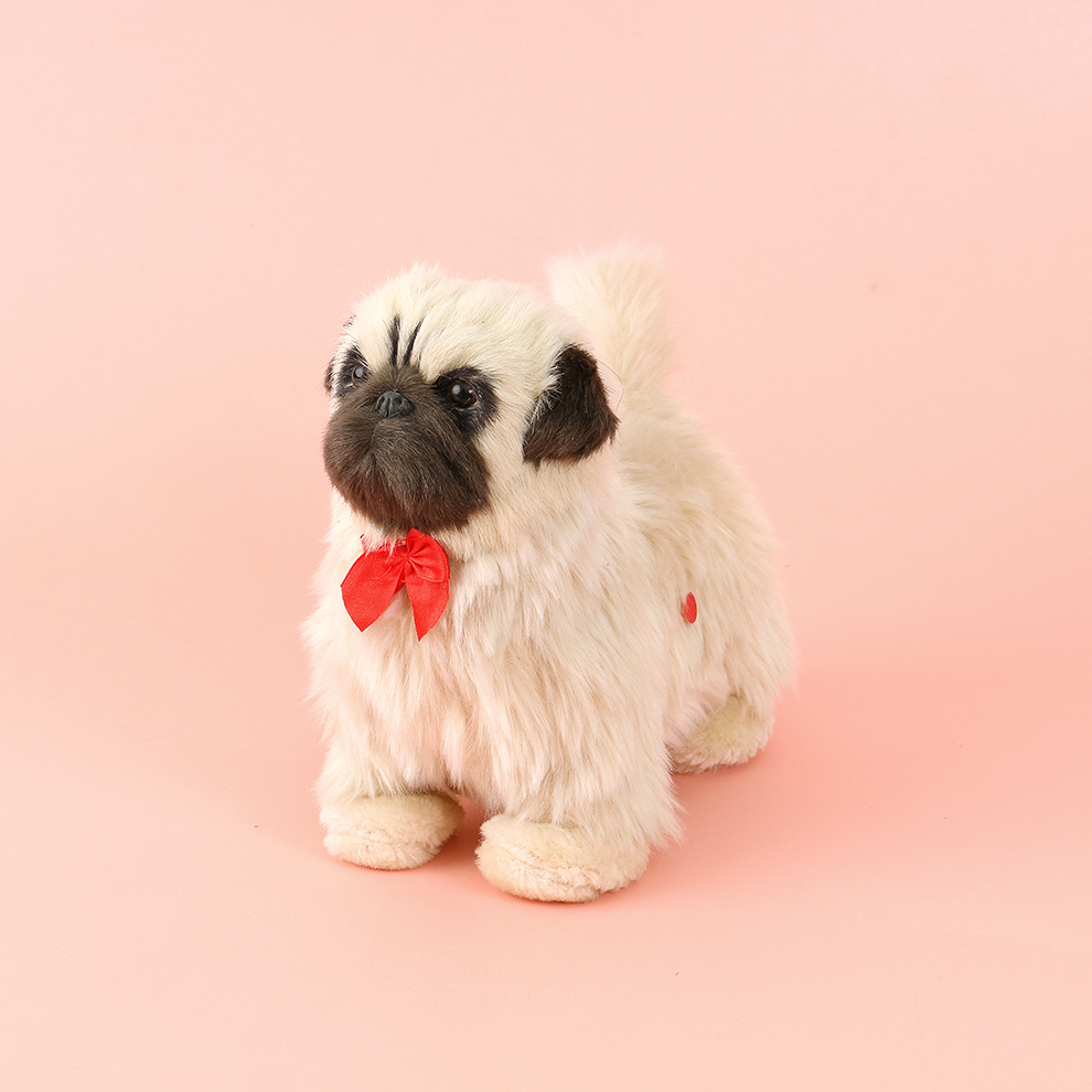 Electric, barking and moving Hapi dog simulation animal model, children's plush toy, electronic pet decoration