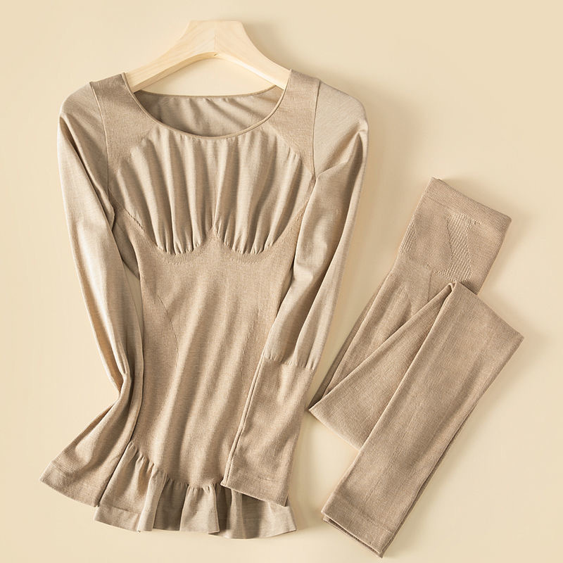 Soft and comfortable close-fitting base underwear for women in autumn and winter 12
