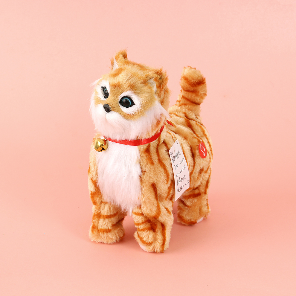 Children's simulated light-sensing plush golden animal toys, dolls for cats and dogs, electric ornaments that can bark and shake their heads, new recommendations 2 Specification image