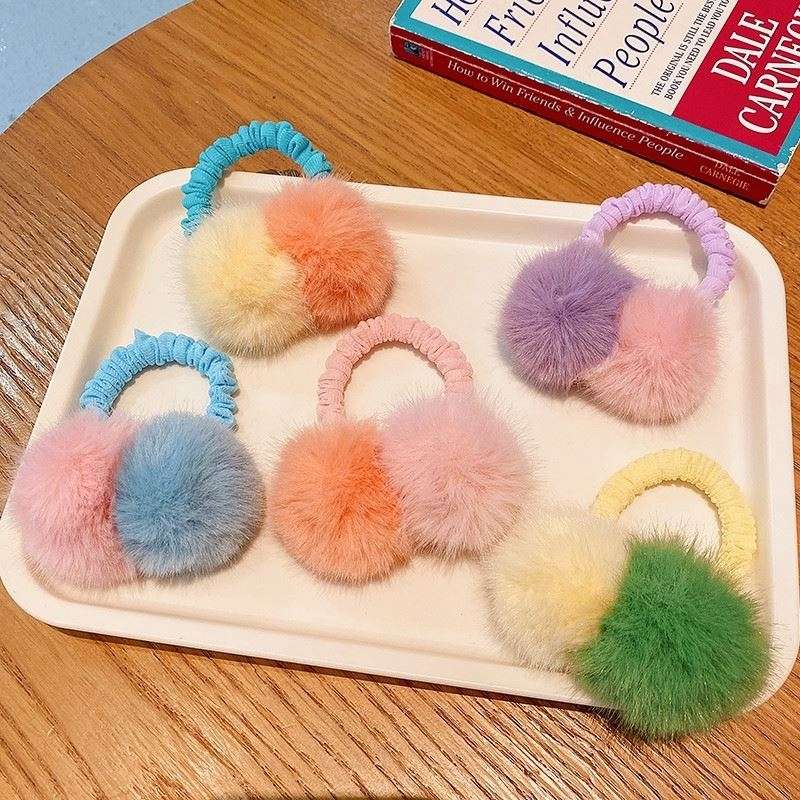 Autumn and winter children's hair bands, little girls' hair ties, baby braids, rubber bands, high-elasticity girls' hair ties, rubber bands details Picture