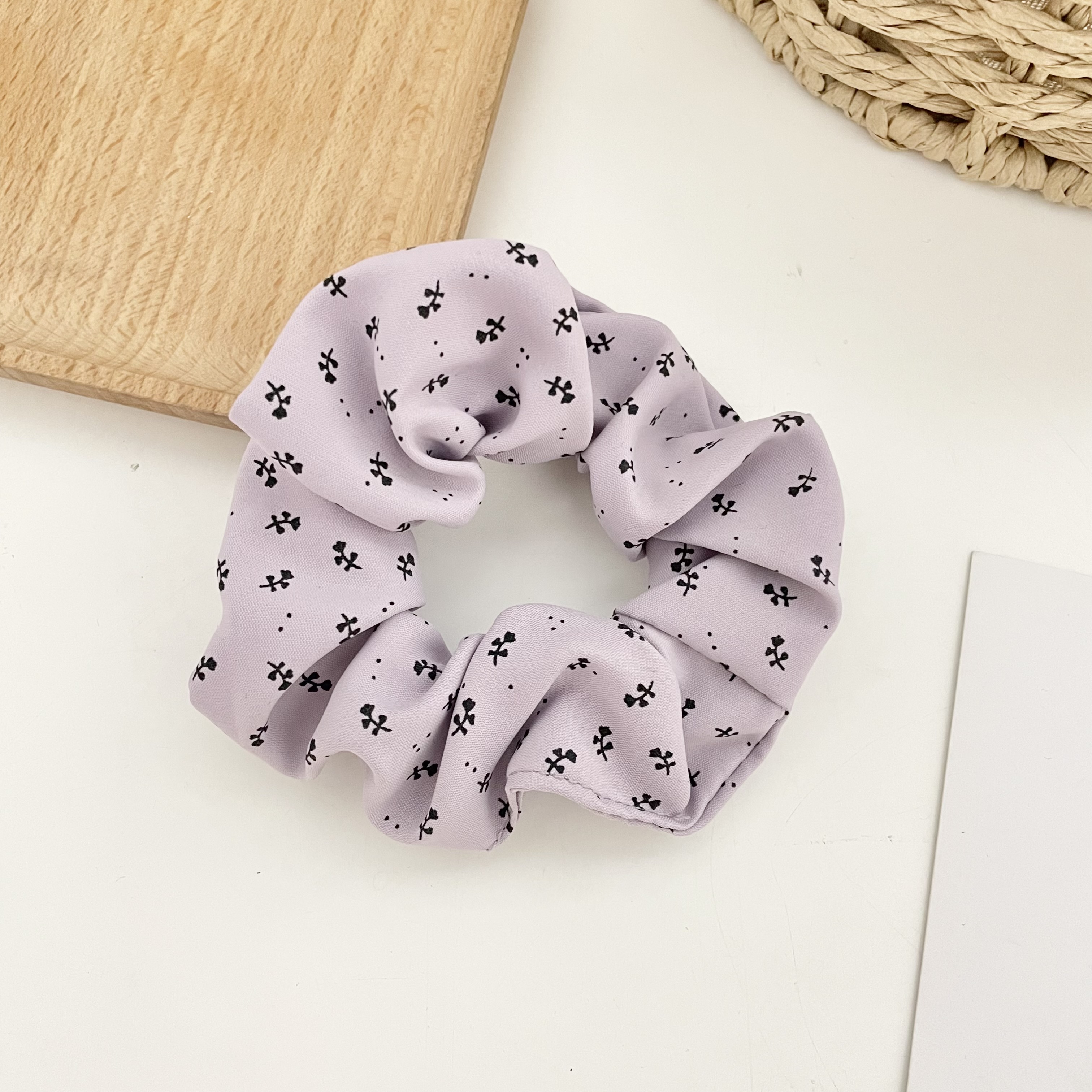 Morandi's cold black rose large intestinal hair band does no harm to hair. 10cm hair tie for girls' gift matching. Good gift items for ins hair accessories Application Scenario
