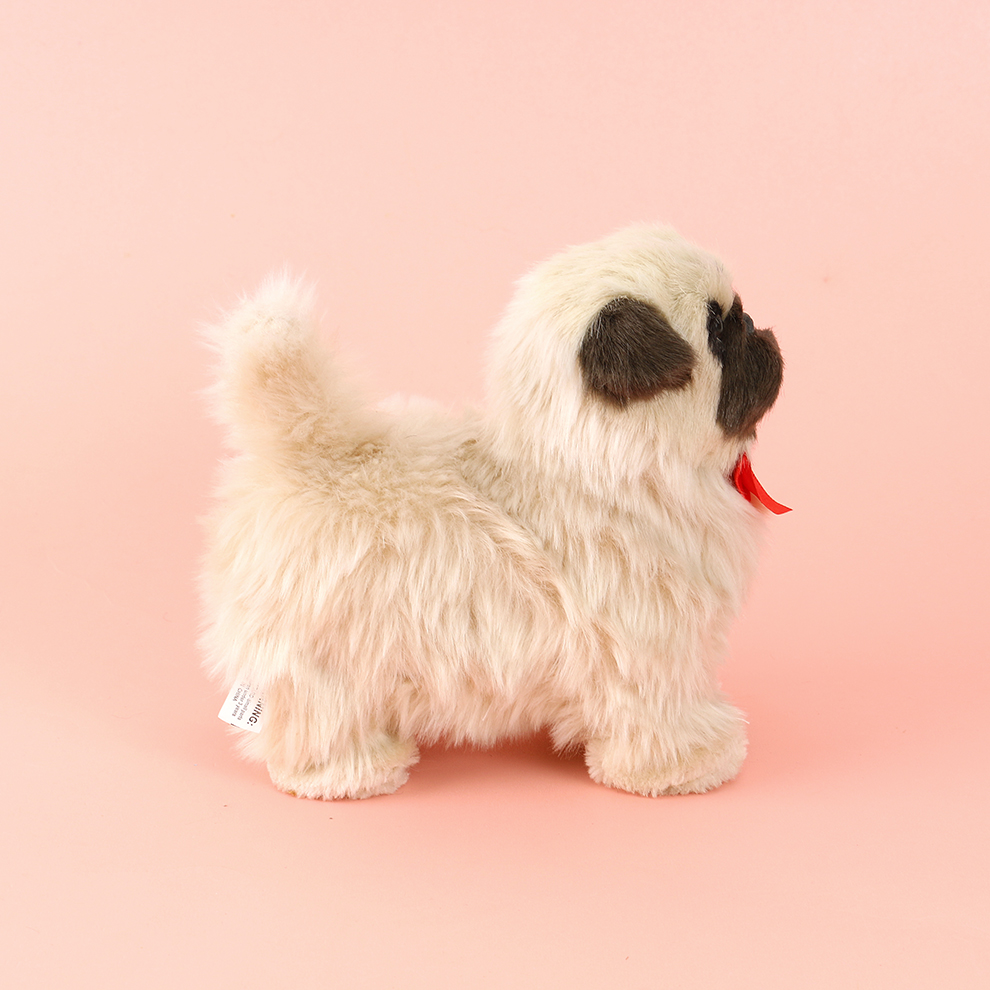 Electric, barking and moving Hapi dog simulation animal model, children's plush toy, electronic pet decoration details Picture