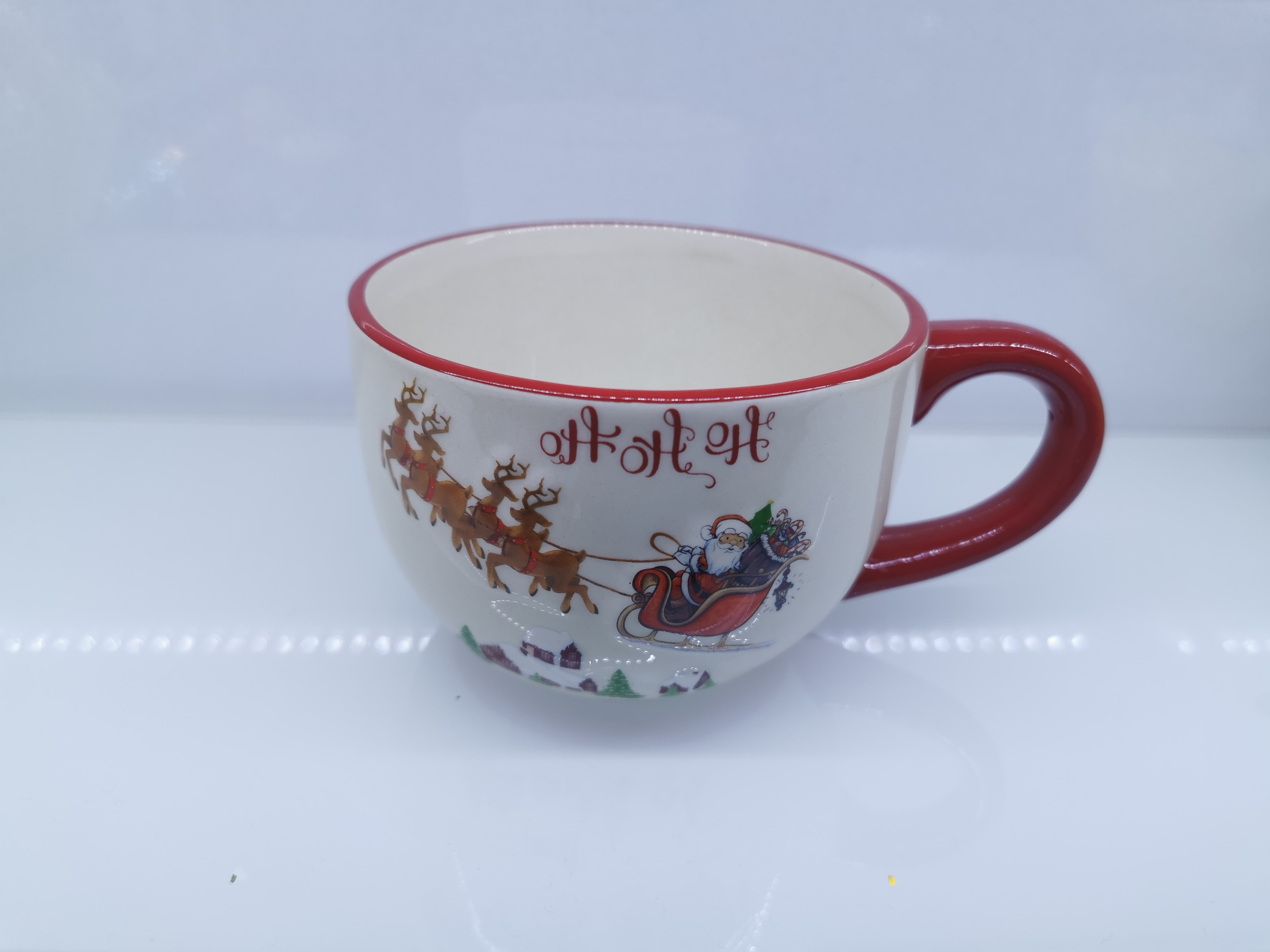 圣诞节碗 陶瓷圣诞节 圣诞节奶杯 调味瓶 糖罐 贴花工艺
