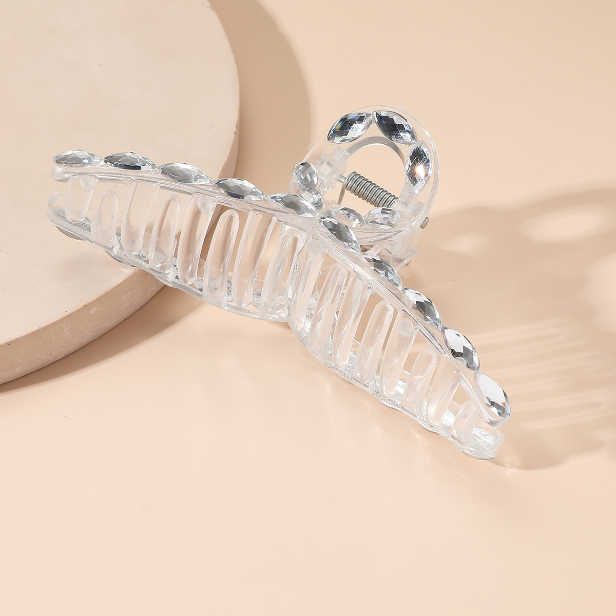 点钻发夹新款配色ps塑料材质磨砂抓夹发夹简约龙骨发爪华欣饰品301