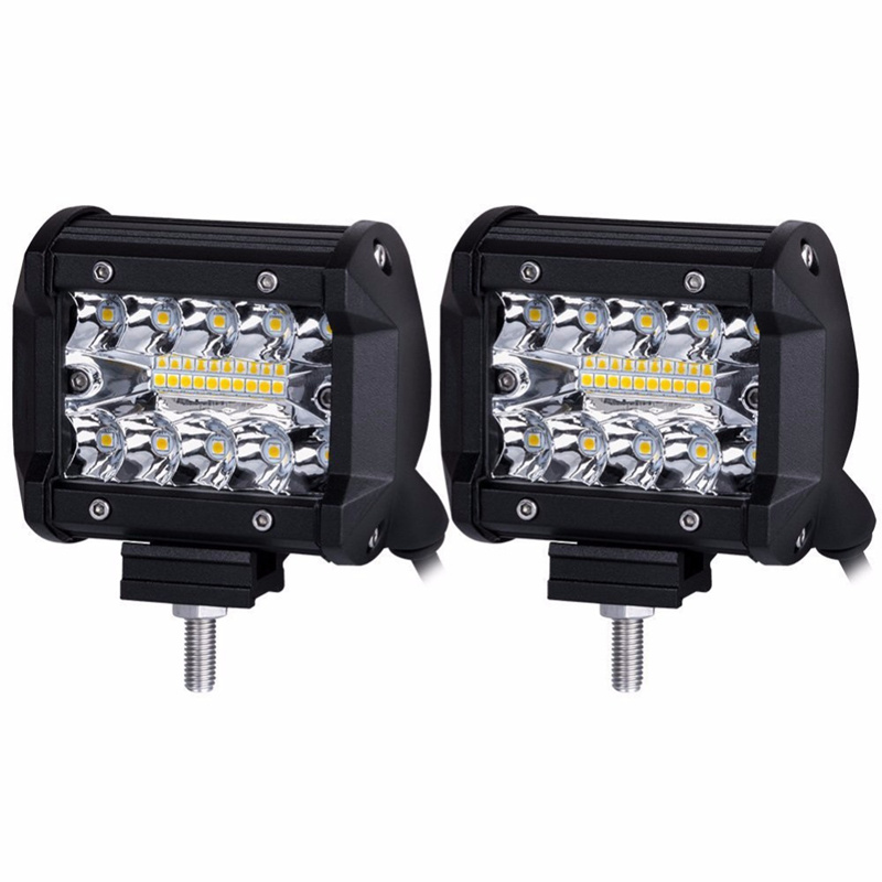 汽车led长条灯三目款三排20LED 60W 汽车LED工作灯摩托车灯汽车用品汽车用品汽车配件