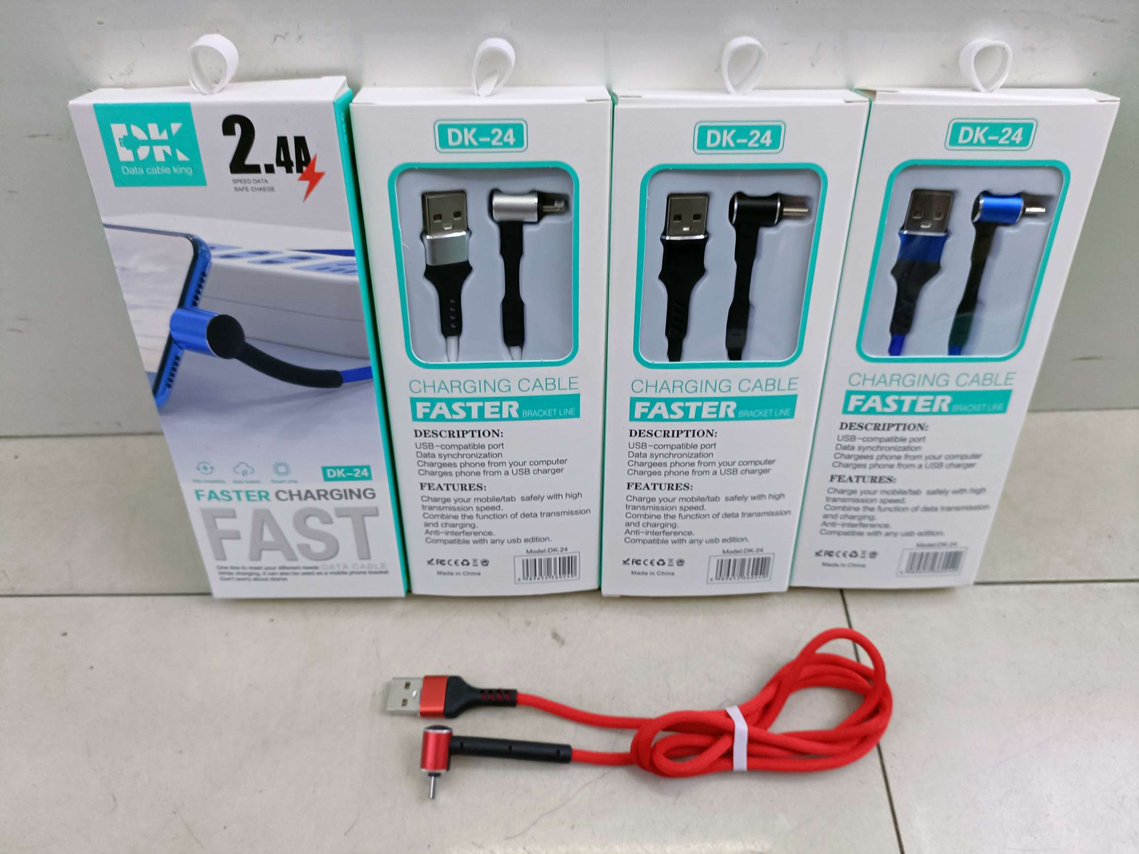 Fabric stand, mobile phone data cable stand, charging two-in-one Specification image