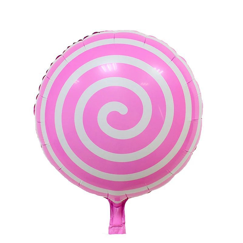 18-inch round lollipop aluminum foil balloon wedding birthday wholesale day party festival decoration windmill aluminum foil balloon Item Picture