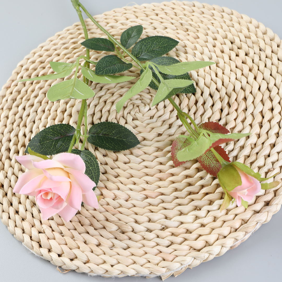 High-quality purple silk flower vintage rose artificial silk flower wedding decoration Item Picture