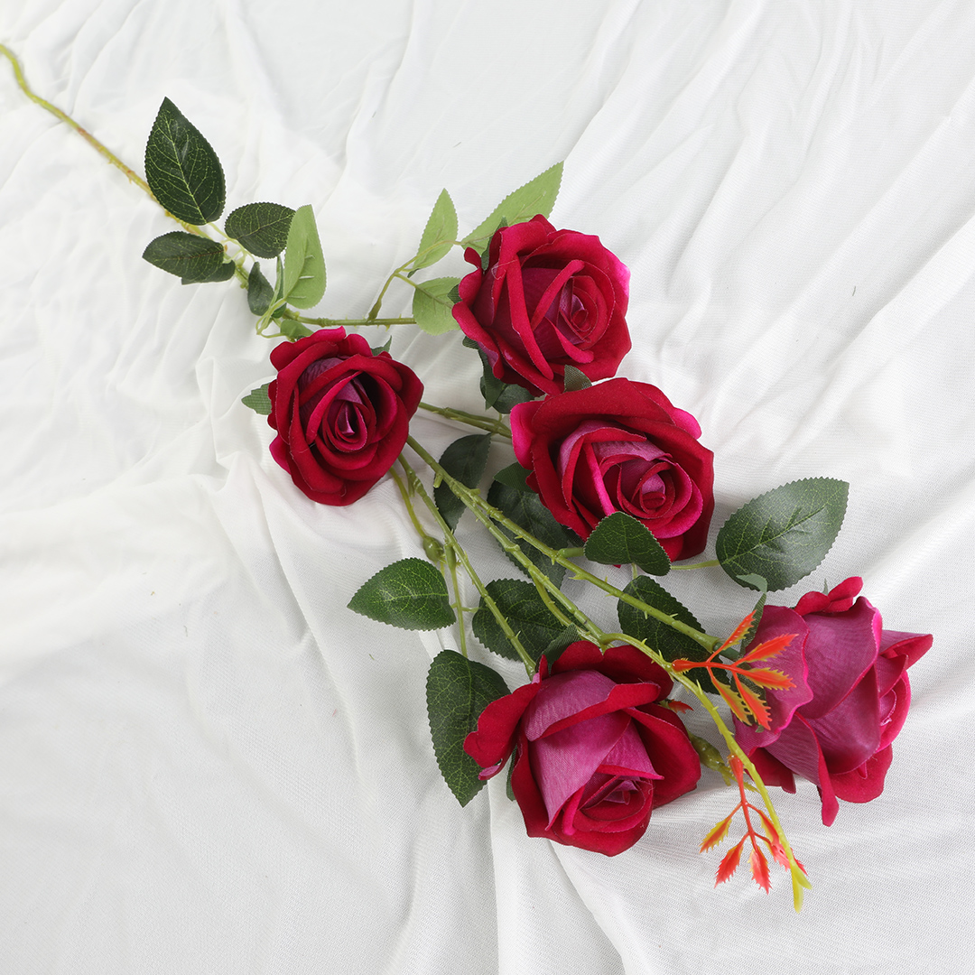 Amazon's 5-head velvet truly touches artificial flowers Application Scenario
