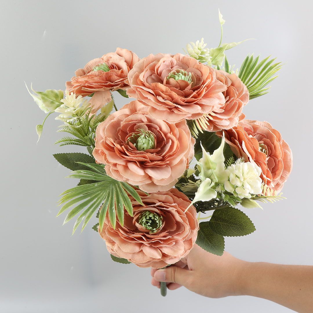 Nine artificial pumpkin flowers for wedding center decoration Application Scenario