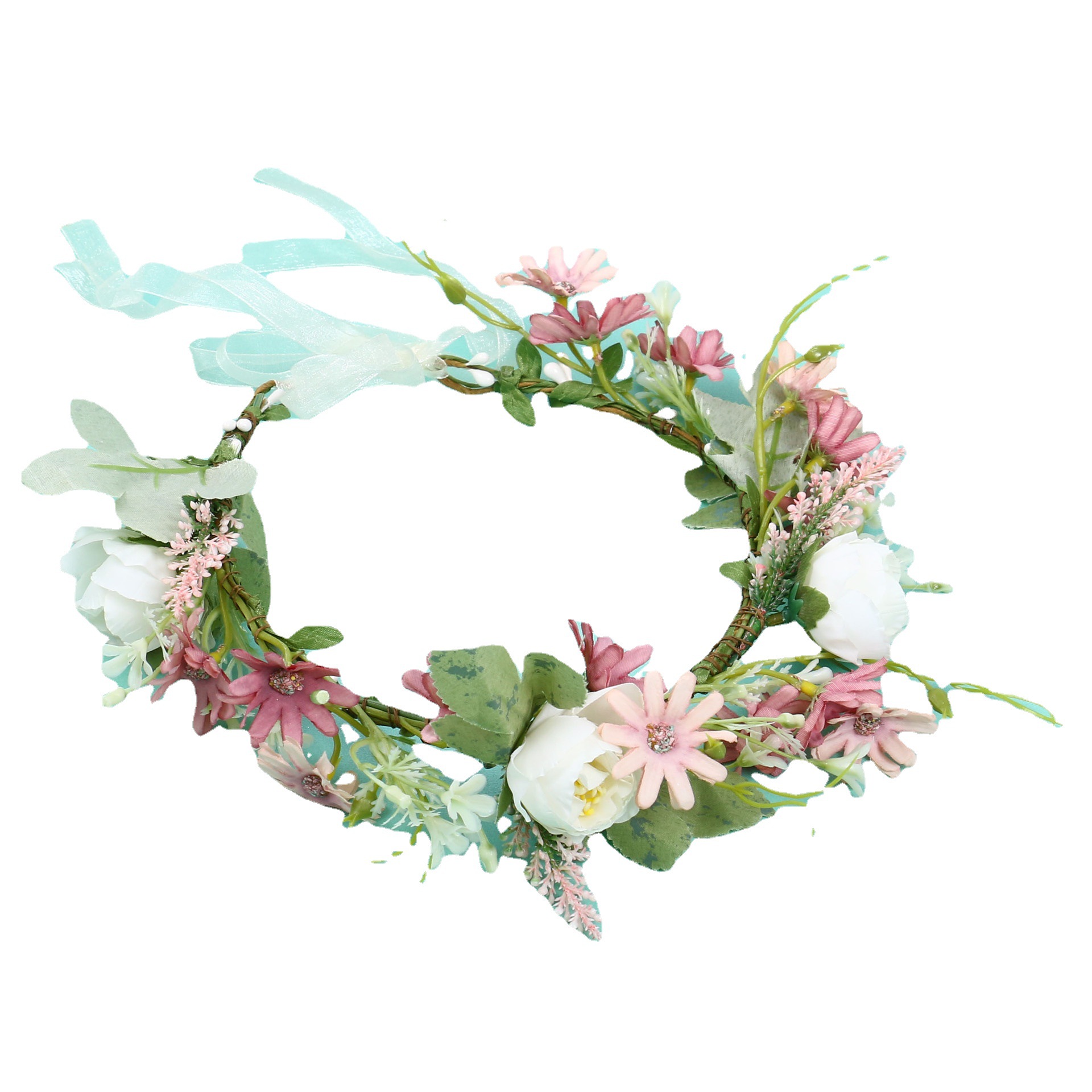 Jialan's new 2023 collection features a fresh Daisy wreath, a simple Korean princess sweet hairband, and a forest girl style travel photo prop Item Picture