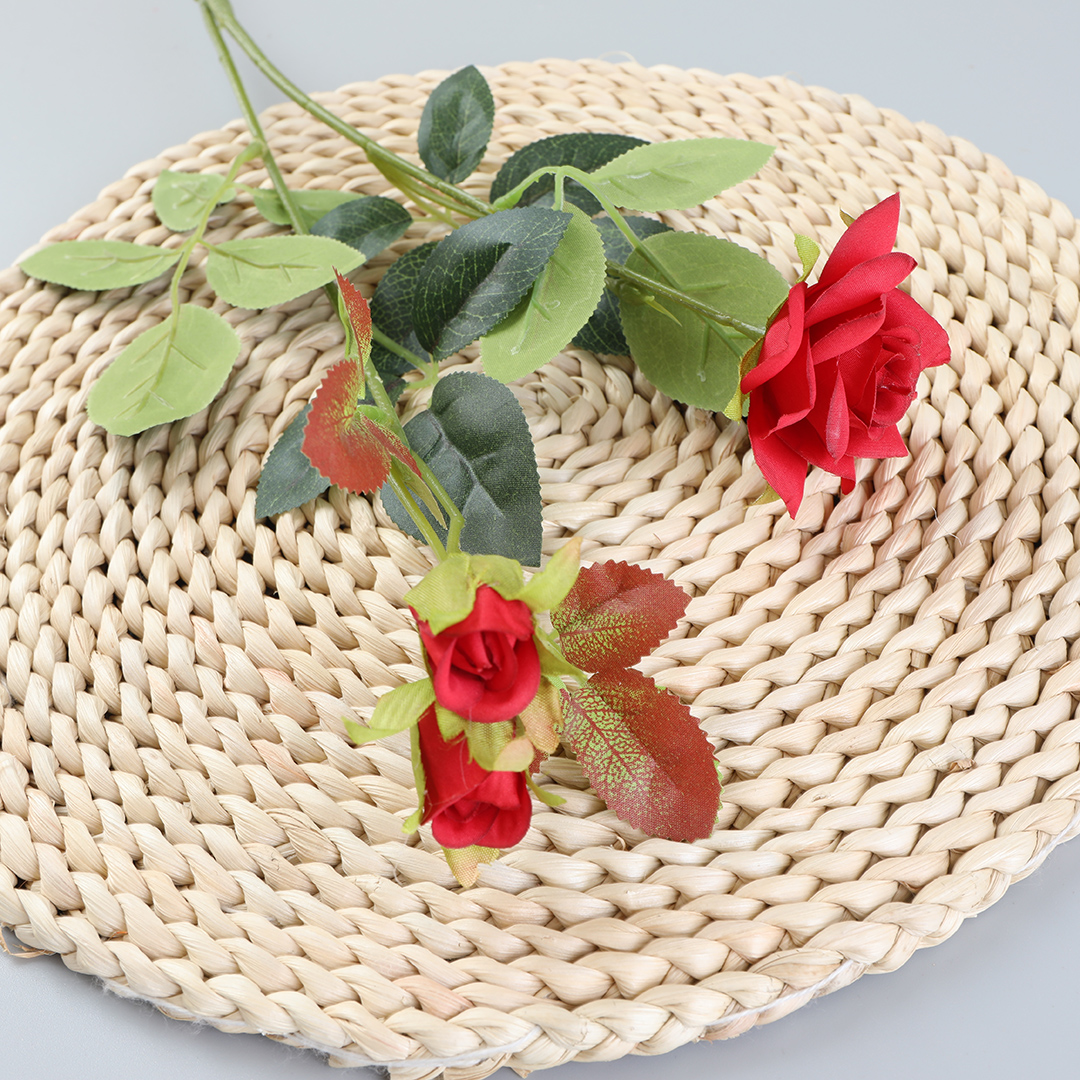 High-quality purple silk flower vintage rose artificial silk flower wedding decoration Specification image