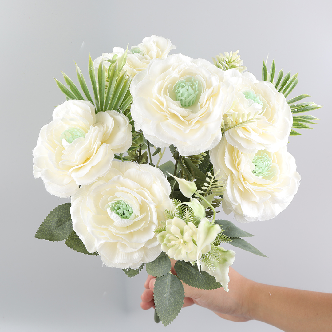 Nine artificial pumpkin flowers for wedding center decoration Specification image