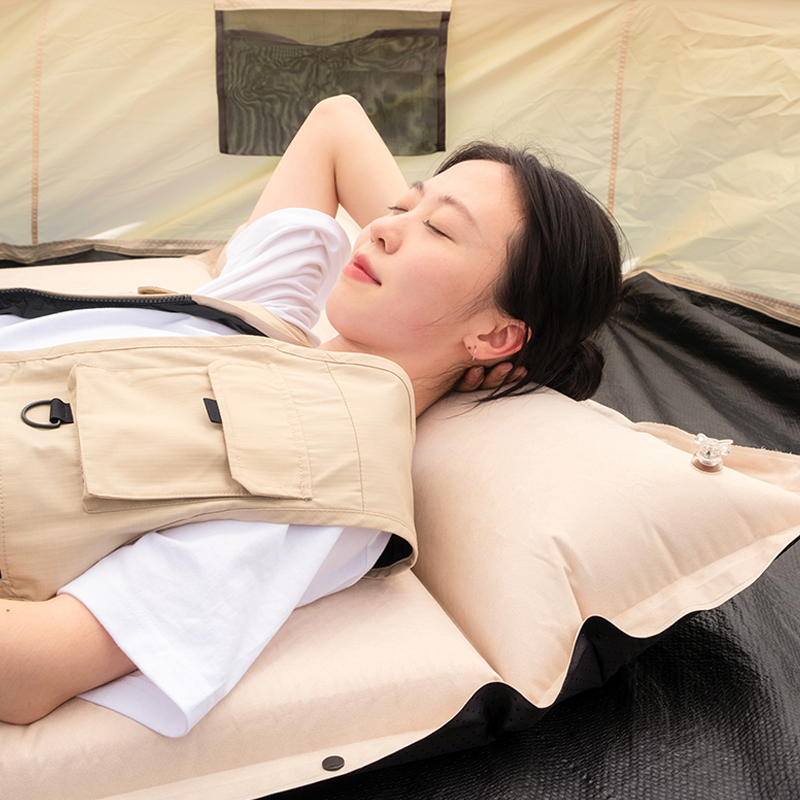 Xanuoduji outdoor portable tent inflatable pad thickened 5CN foldable single-person moisture-proof pad Specification image