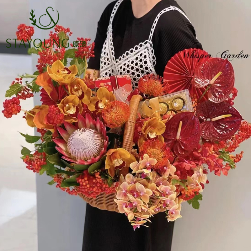 A large two-piece plastic vine fruit basket set details Picture