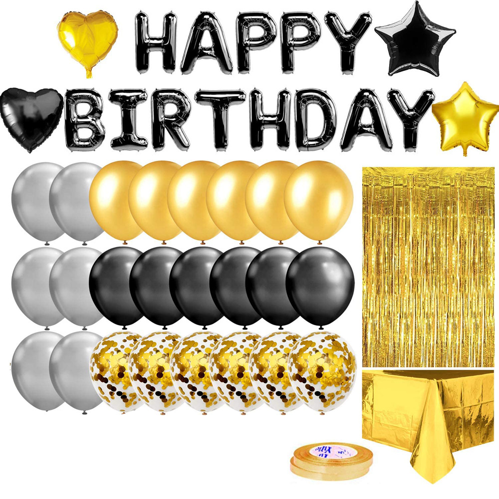 Customized cross-border balloons, rose gold birthday balloons, rain thread tablecloths, sequined balloon sets, birthday party decorations Application Scenario
