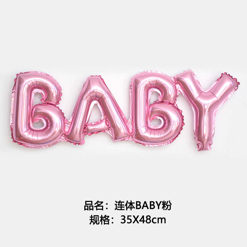 Wholesale of new English one-piece BABY letch-shaped aluminum film balloons for children's birthday party decoration from the manufacturer Application Scenario